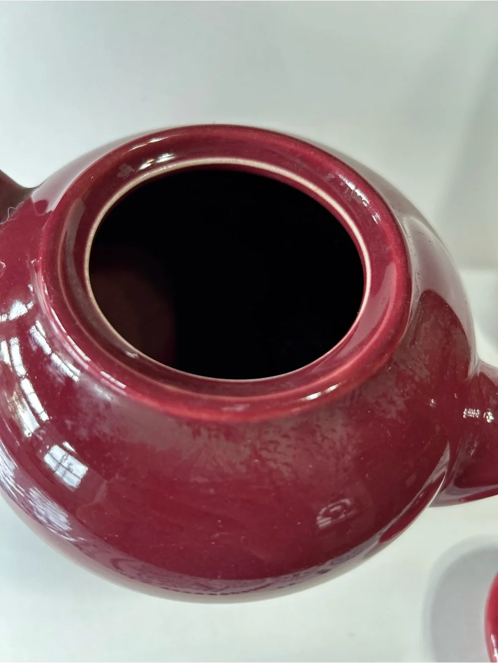 Vintage 1940s McCormick & Co  Burgundy Ceramic Teapot